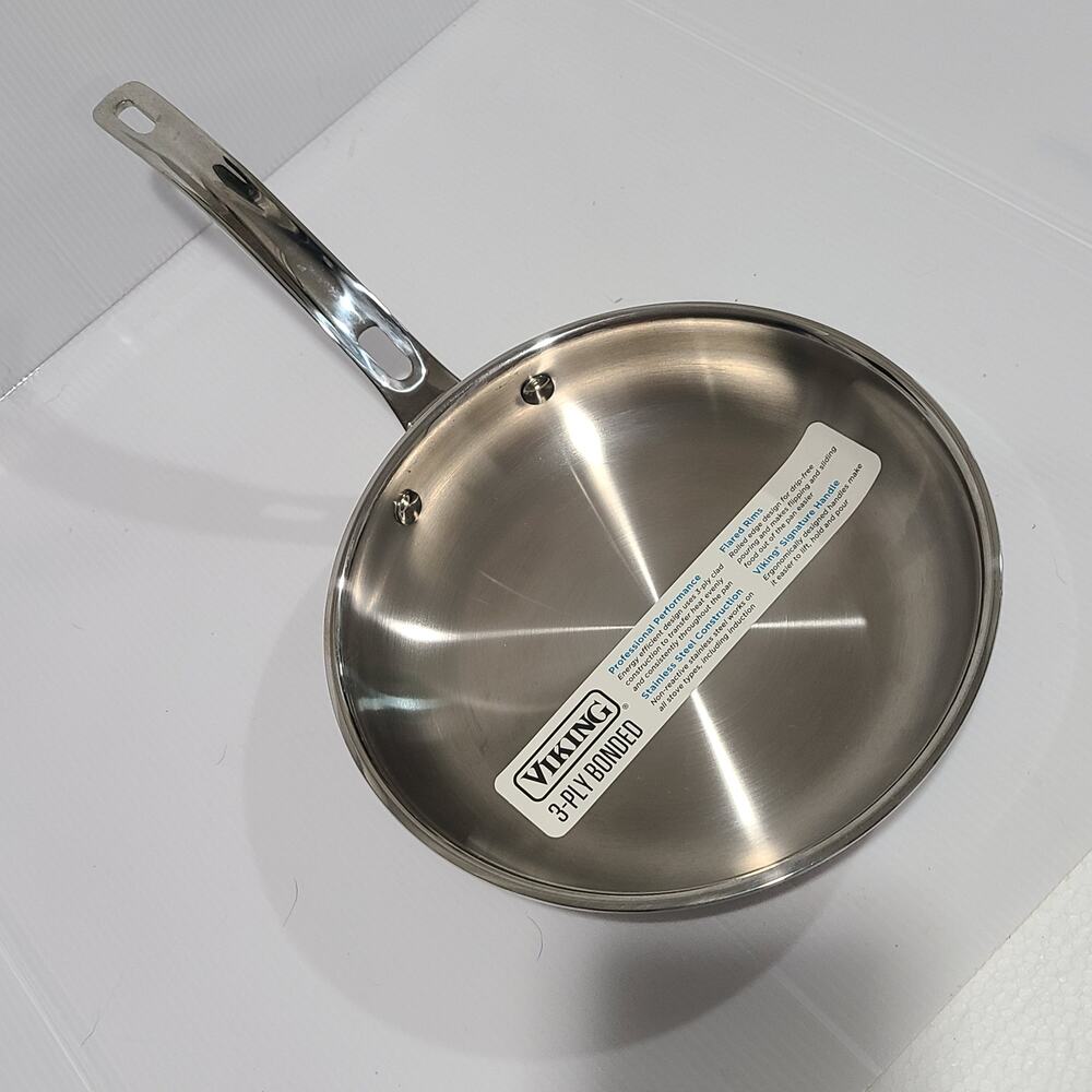 NWT Viking 3 Ply 304 Stainless Steel 8" Skillet 40011-3018B